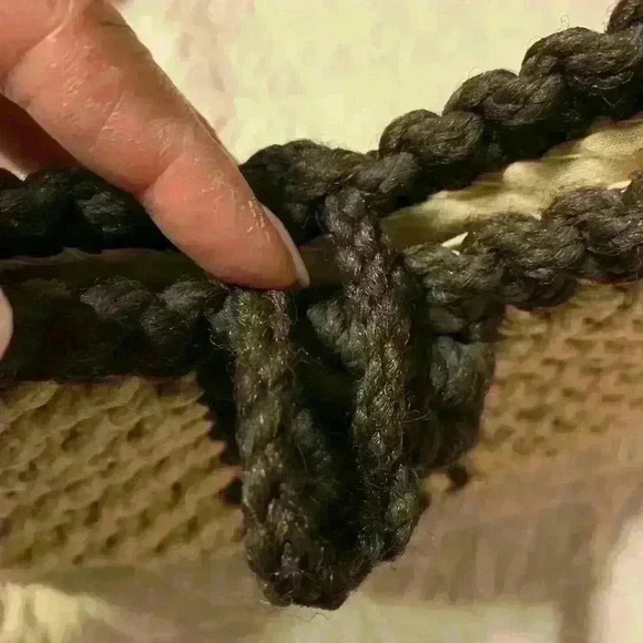 Handmade Vintage Bag. Brown and Tan. - Picture 7 of 8